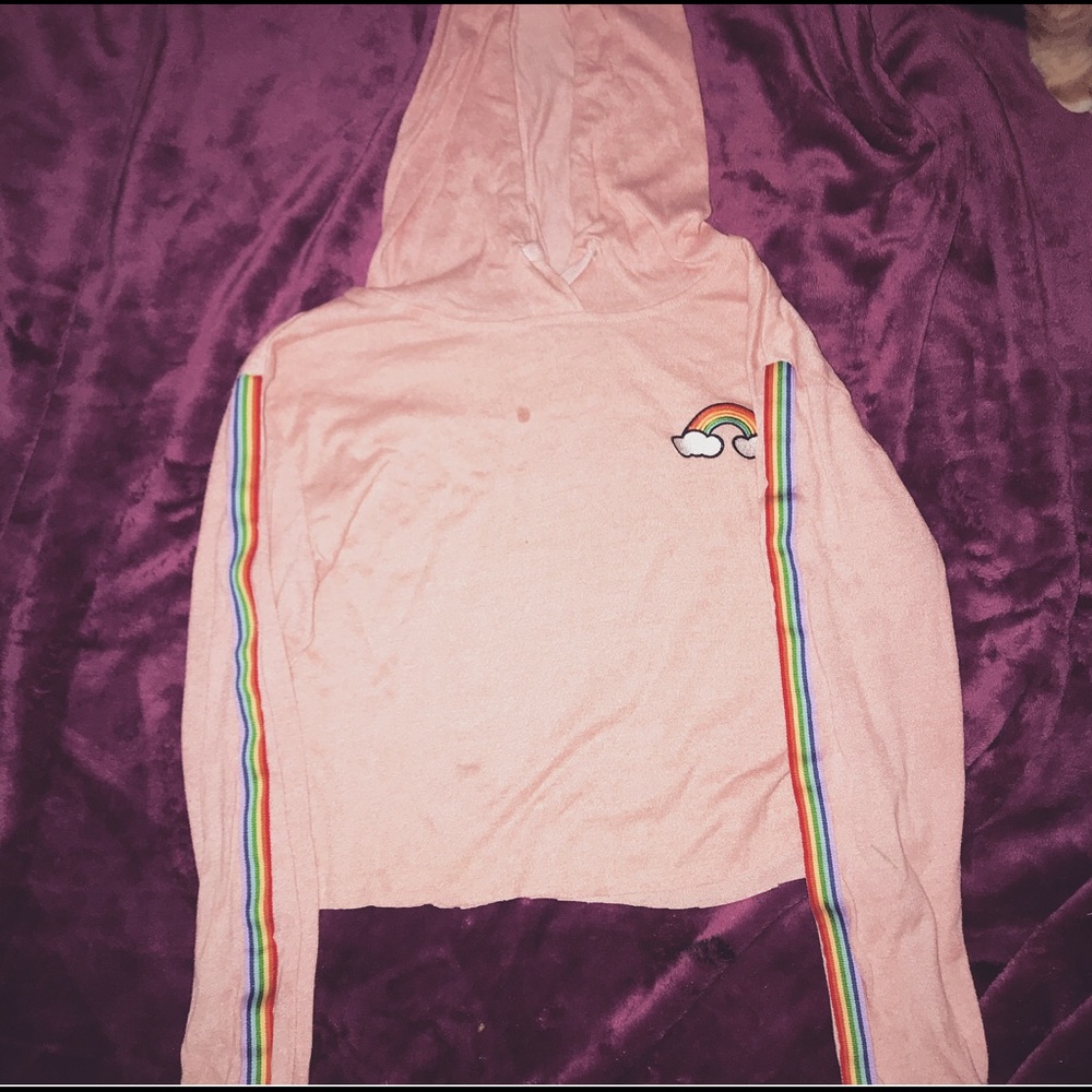 Pink rainbow crop top